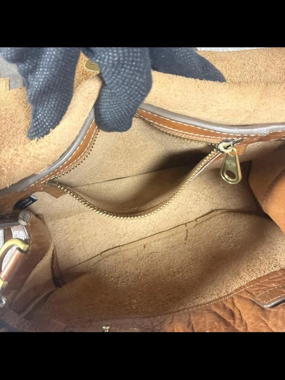 Mulberry Brown Leather Satchel with Gold Hardware - Picture 11 of 16